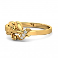 22K Stylish Stoned Gold Ring for Women's